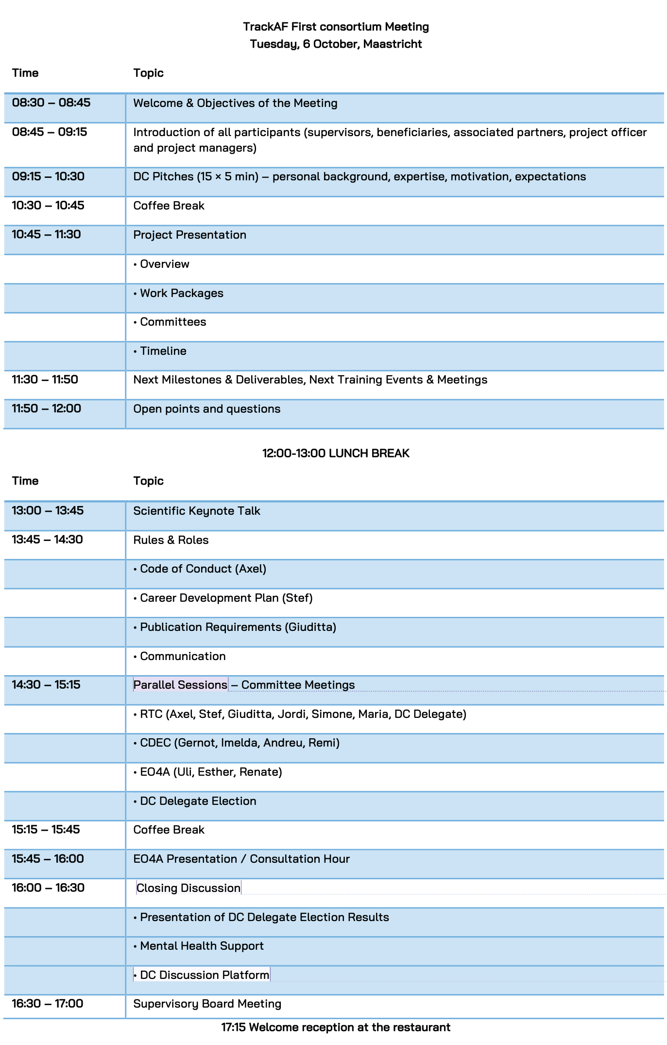 Agenda